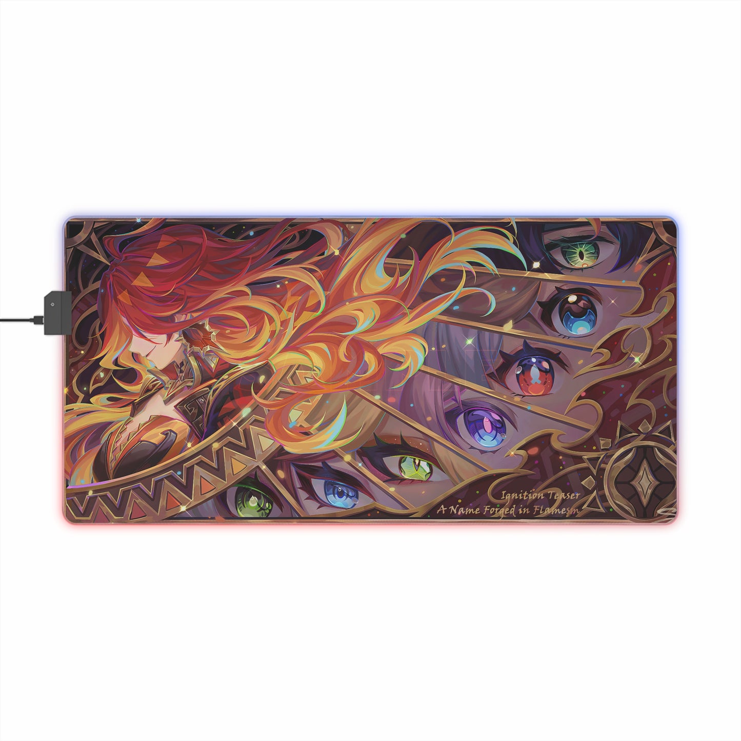 Genshin Impact: A Gaze of Colors | LED Gaming Mouse Pad