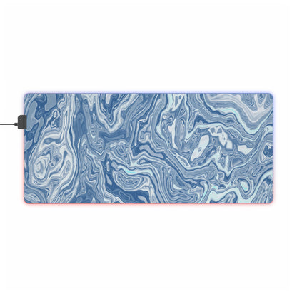 Blue Fluid Pattern | LED Mouse Pad