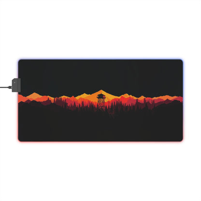 Firewatch Sunset Tower | LED Mouse Pad