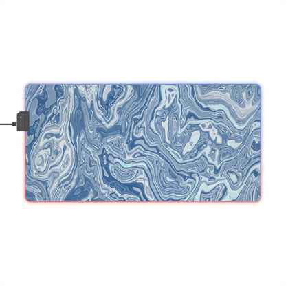 Blue Fluid Pattern | LED Mouse Pad